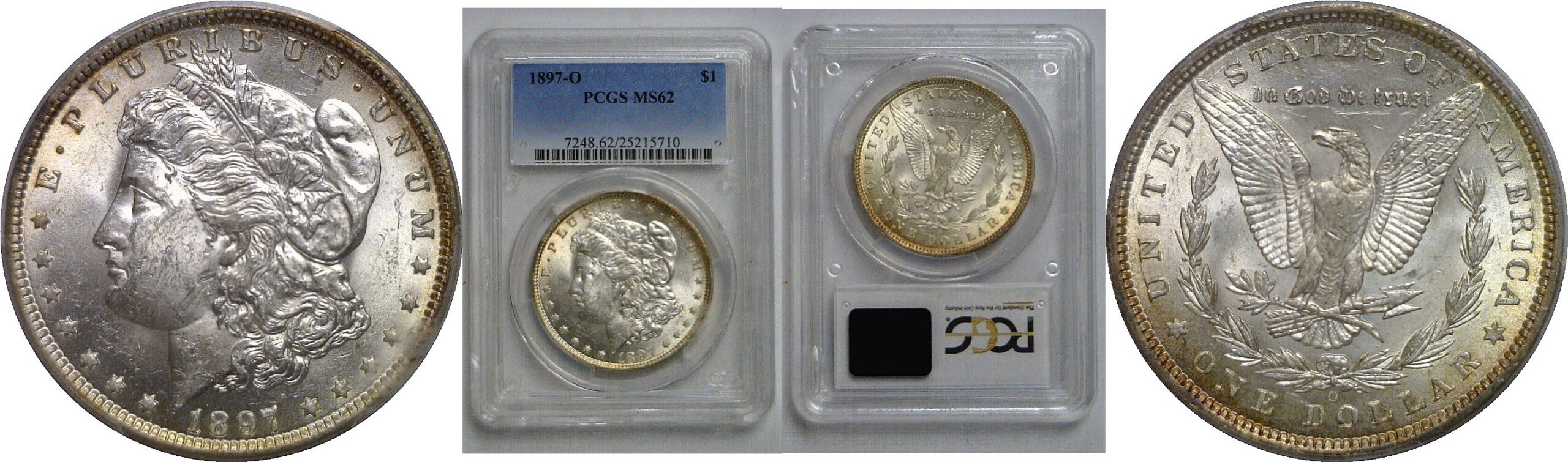 1897-O Morgan Dollar   PCGS MS-62