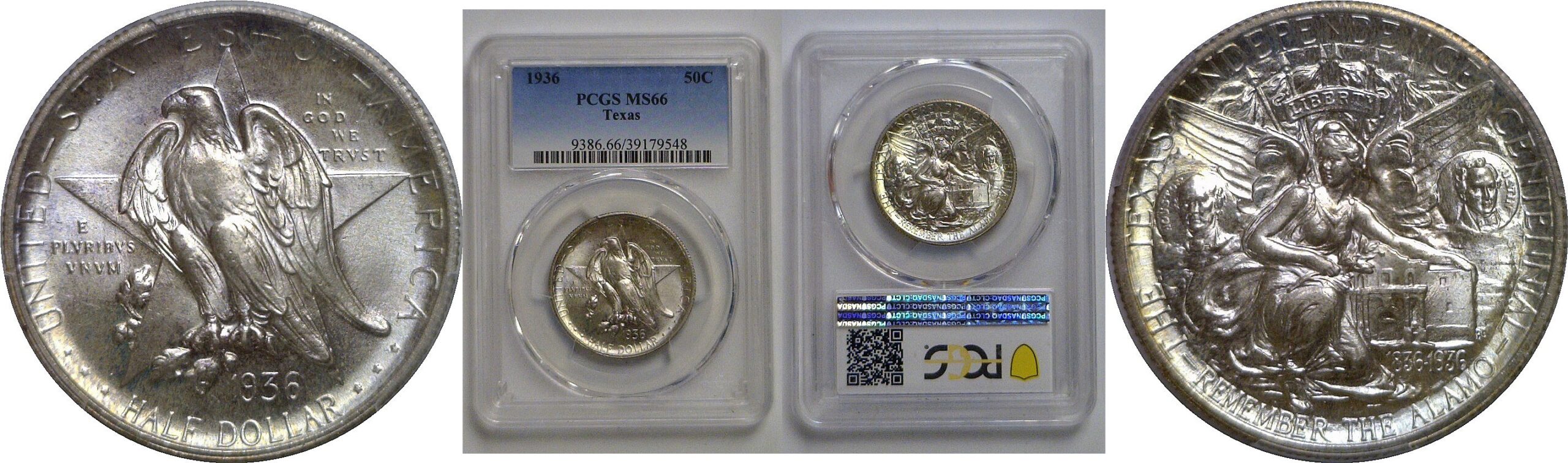 1936 Texas Commemorative Half Dollar   PCGS MS-66