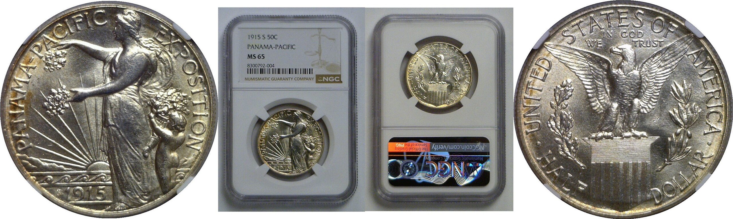 1915-S Panama-Pacific  Commemorative Half Dollar   PCGS MS-65