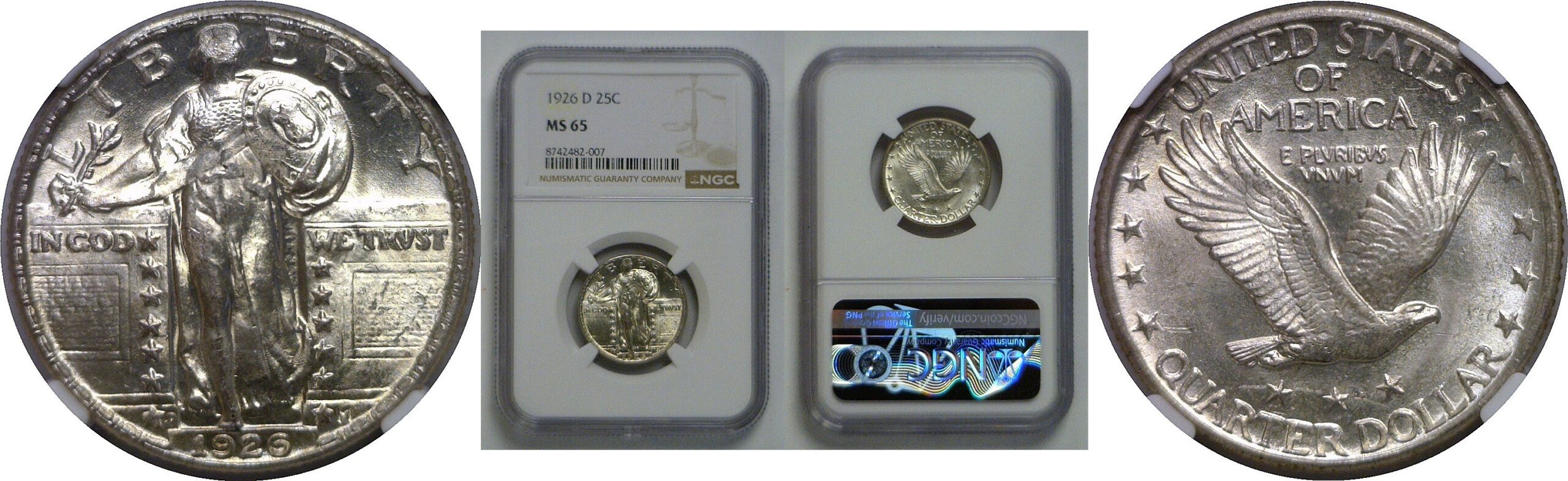 1926-D Standing Liberty Quarter   NGC MS-65