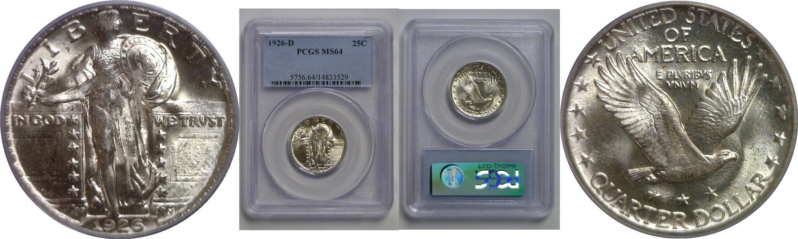 1926-D Standing Liberty Quarter   PCGS MS-64