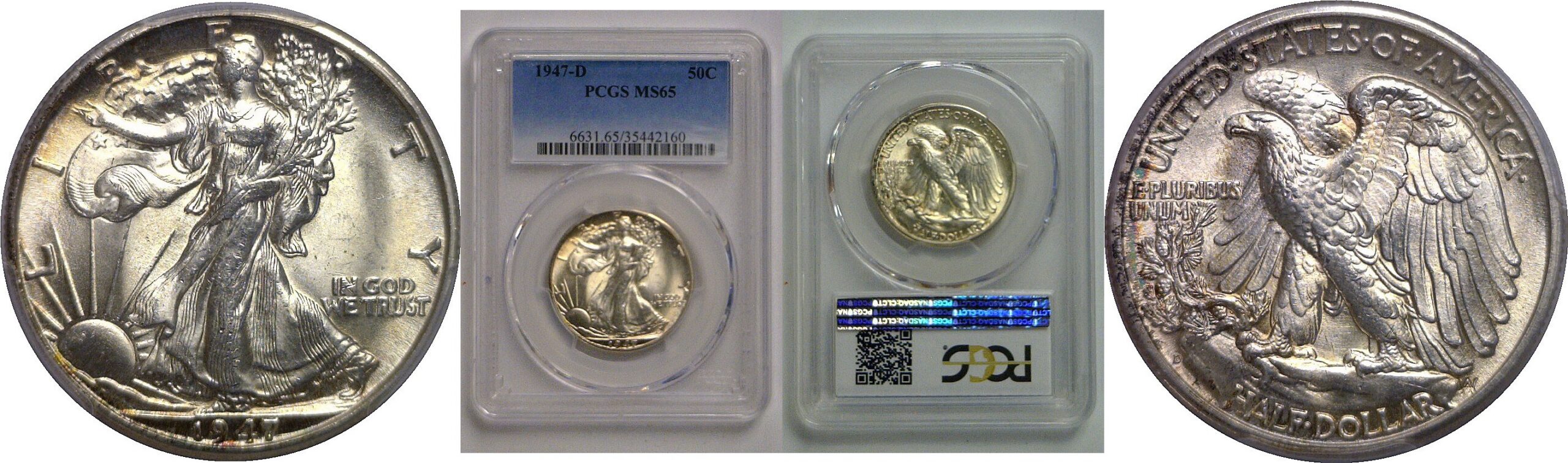 1947-D Walking Liberty Half Dollar   PCGS MS-65