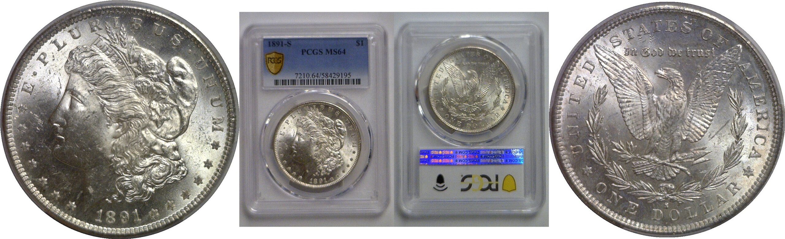 1891-S Morgan Dollar   PCGS MS-64