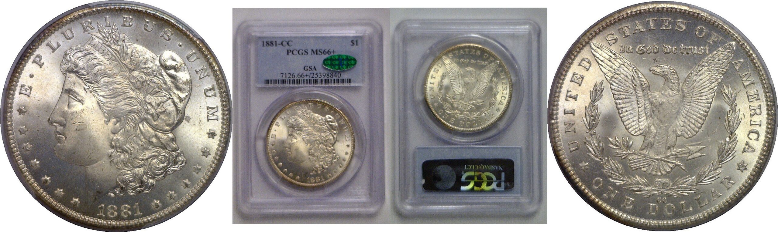 1881-CC Morgan Dollar   PCGS MS-66+  CAC