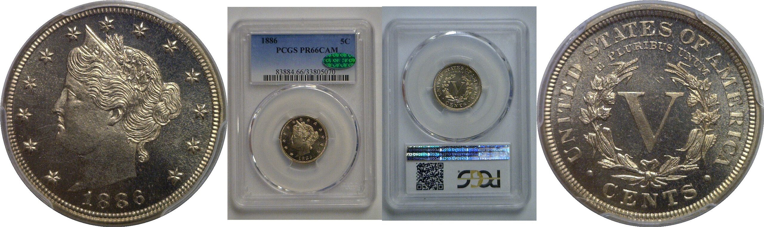 1886 Liberty Nickel   PCGS PR-66 CAM  CAC