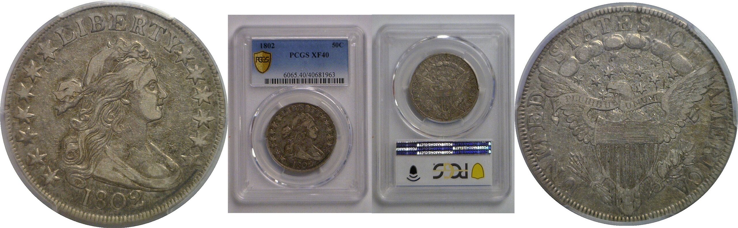 1802 Bust Half Dollar   PCGS XF-40