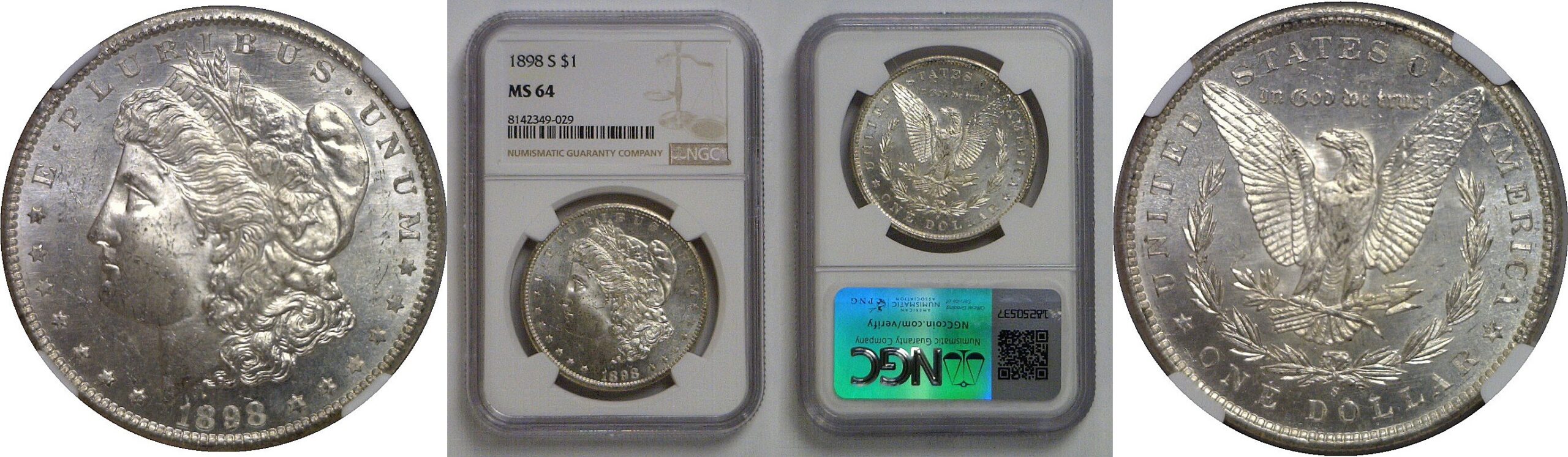 1898-S Morgan Dollar   NGC MS-64
