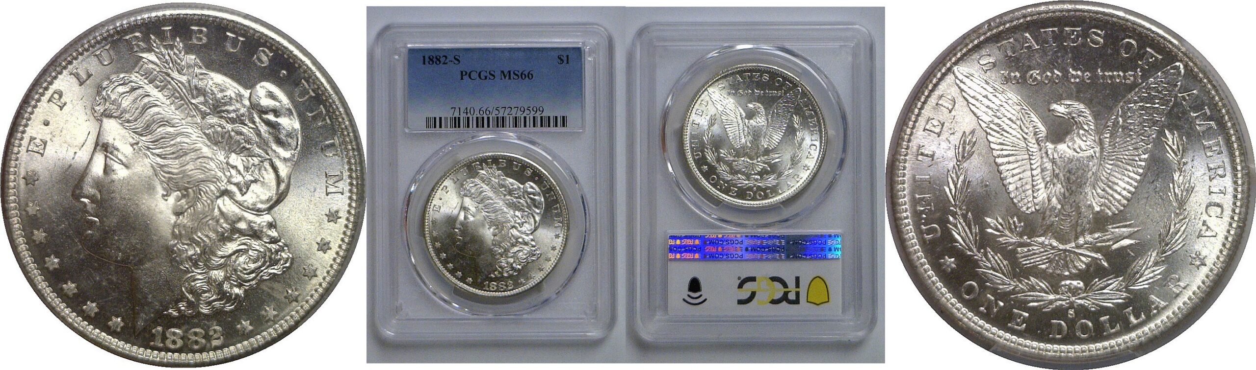 1882-S Morgan Dollar   PCGS MS-66