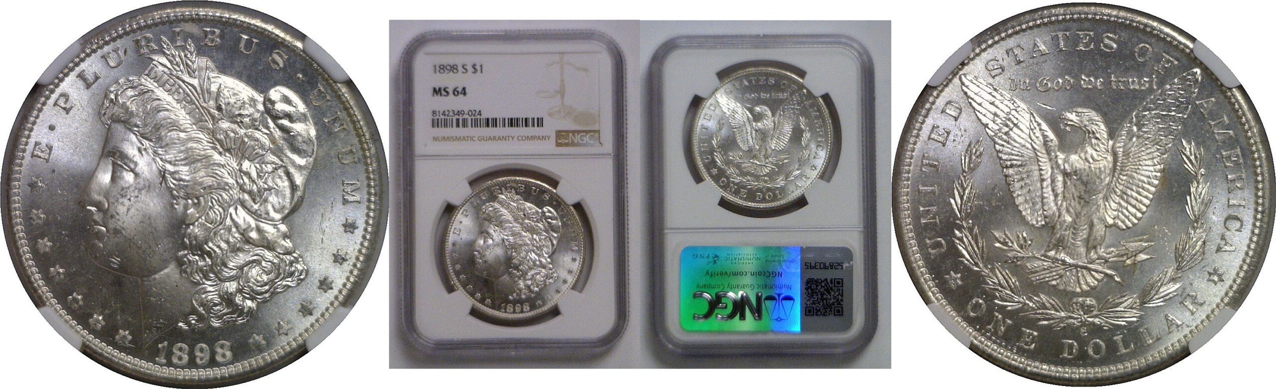 1898-S Morgan Dollar   NGC MS-64