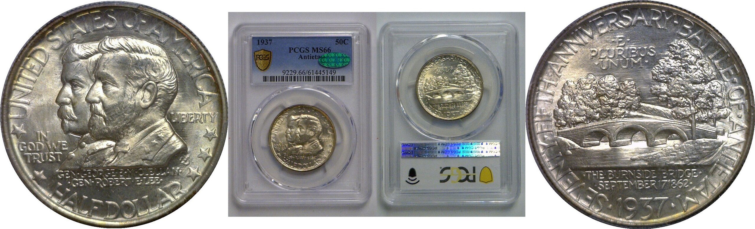 1937 Antietam Commemorative Half Dollar   PCGS MS-66  CAC