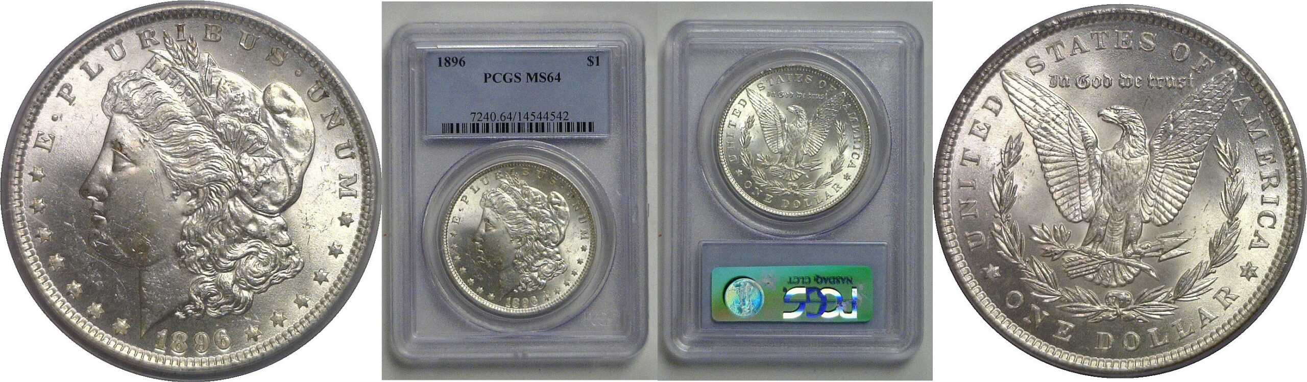 1896 Morgan Dollar   PCGS MS-64