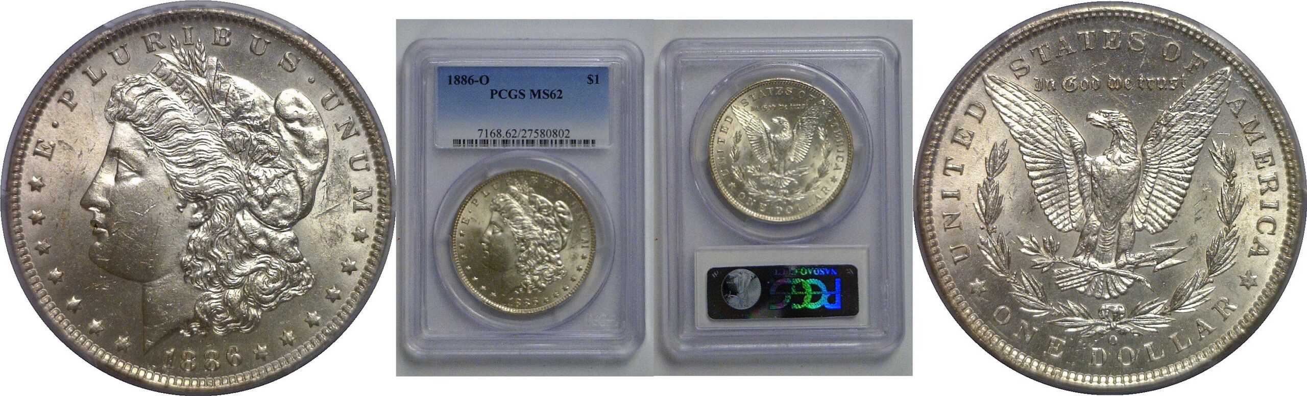 1886-O Morgan Dollar   PCGS MS-62