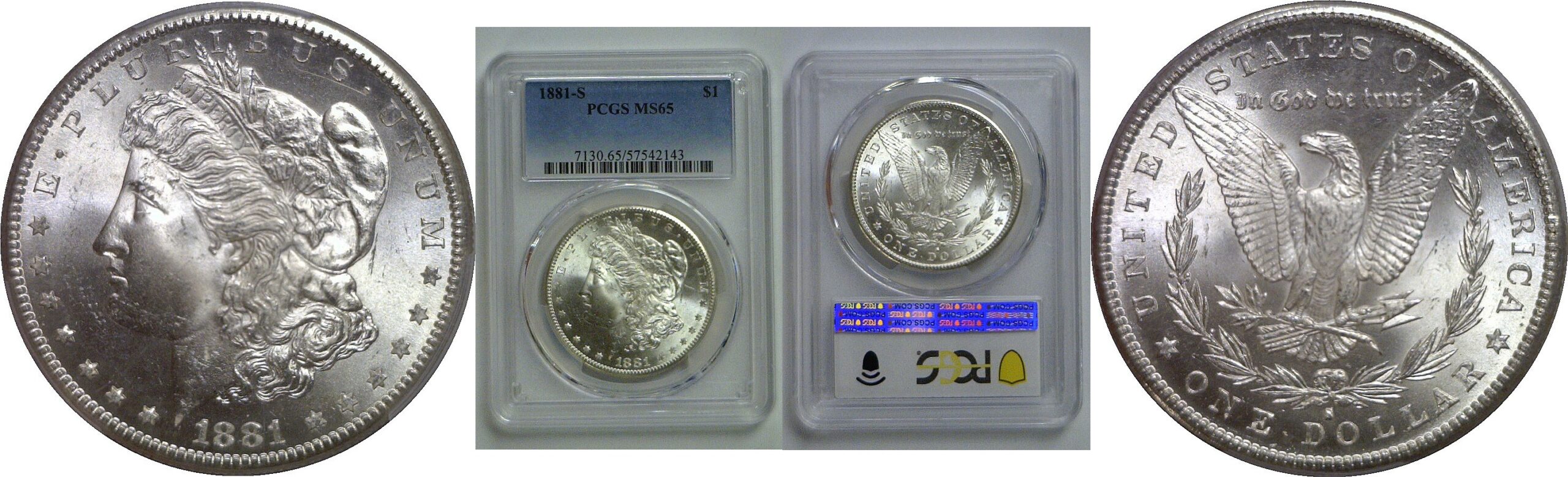 1881-S Morgan Dollar   PCGS MS-65