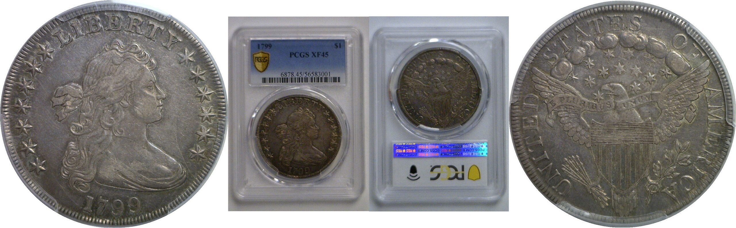 1799 Bust Dollar   PCGS XF-45