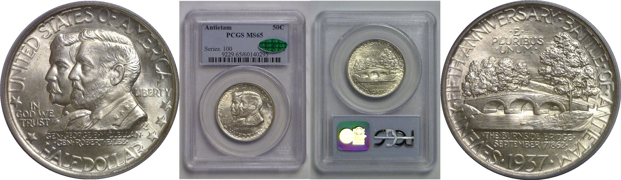 1937 Antietam Commemorative Half Dollar   PCGS MS-65  CAC