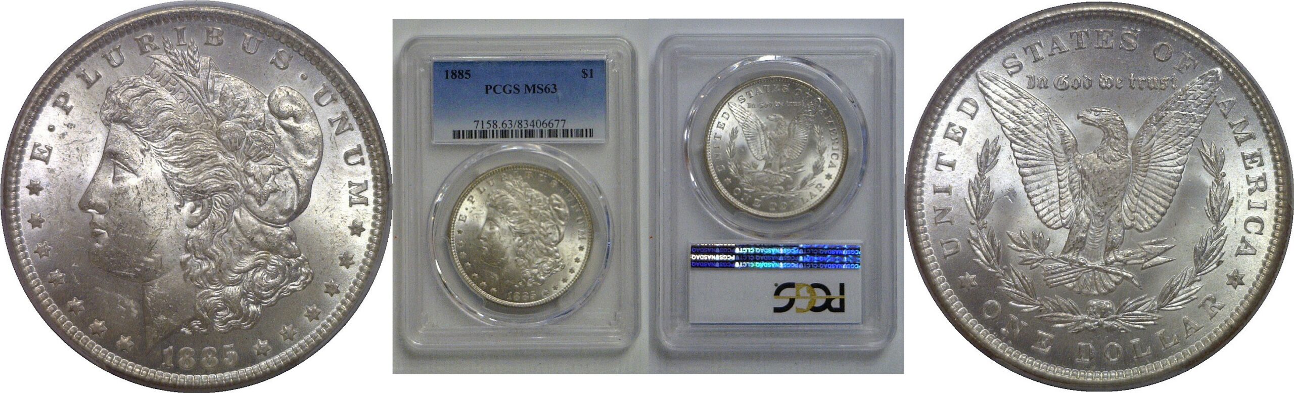 1885 Morgan Dollar   PCGS MS-63
