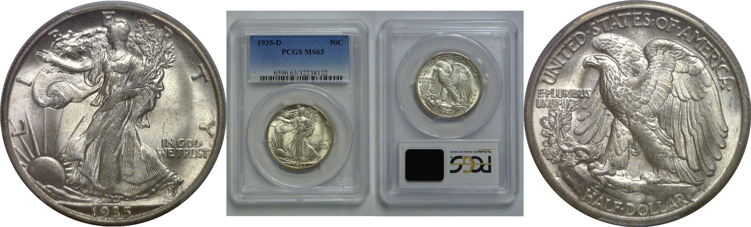 1935-D Walking Liberty Half Dollar   PCGS MS-63