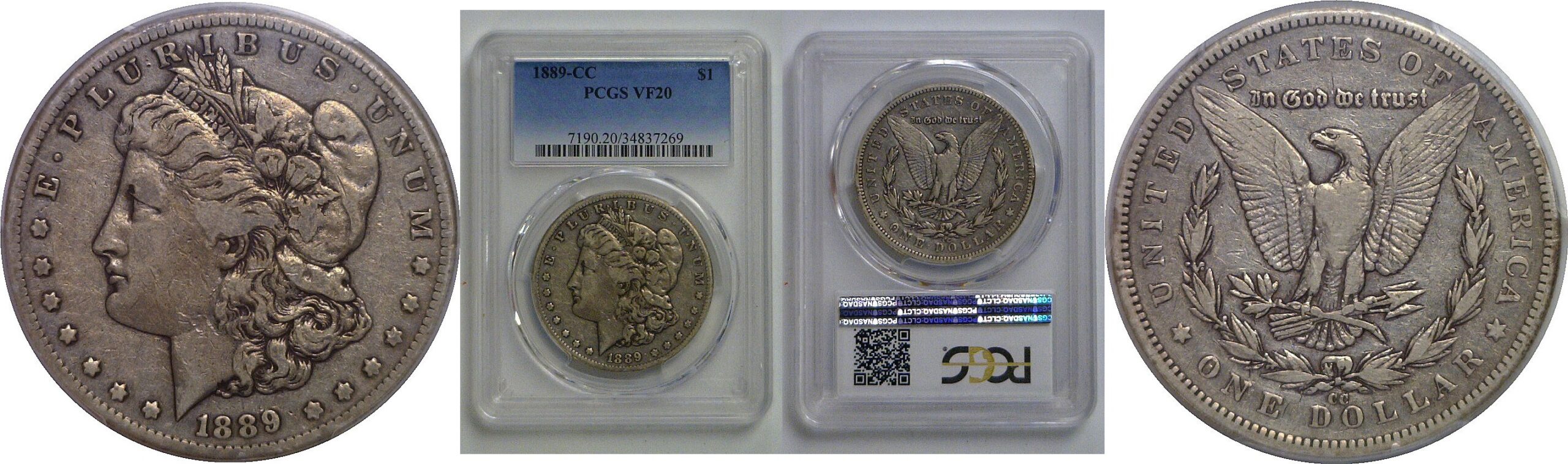1889-CC Morgan Dollar   PCGS VF-20