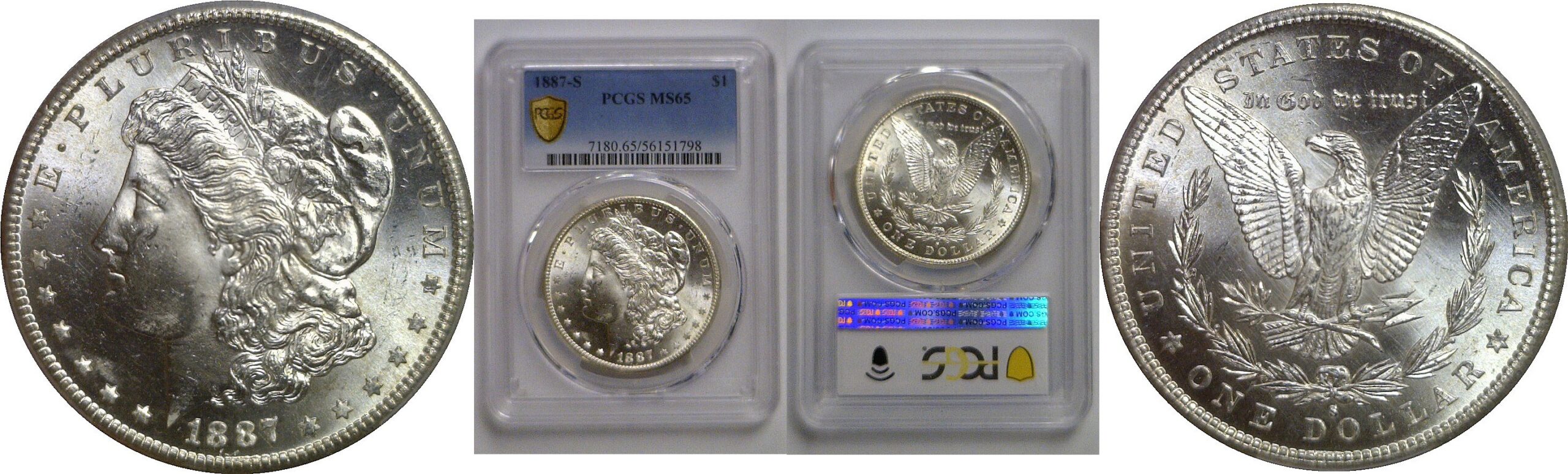 1887-S Morgan Dollar   PCGS MS-65