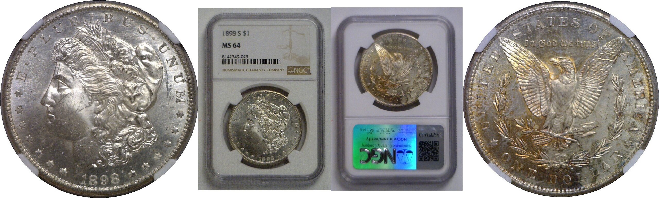 1898-S Morgan Dollar   NGC MS-64