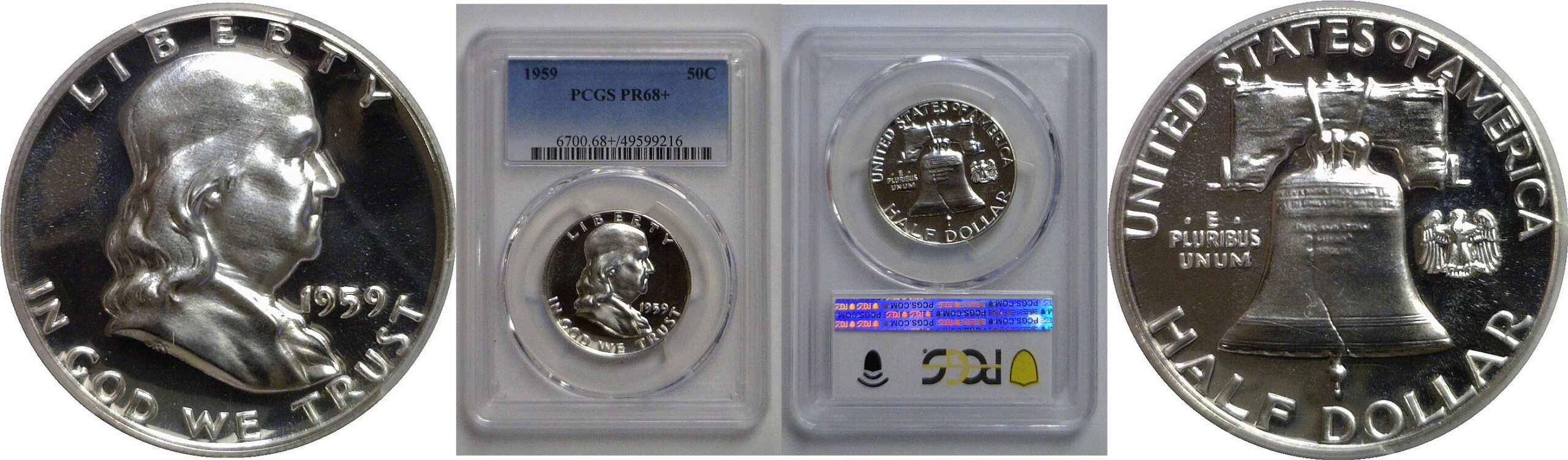 1959 Franklin Half Dollar   PCGS PR-68+