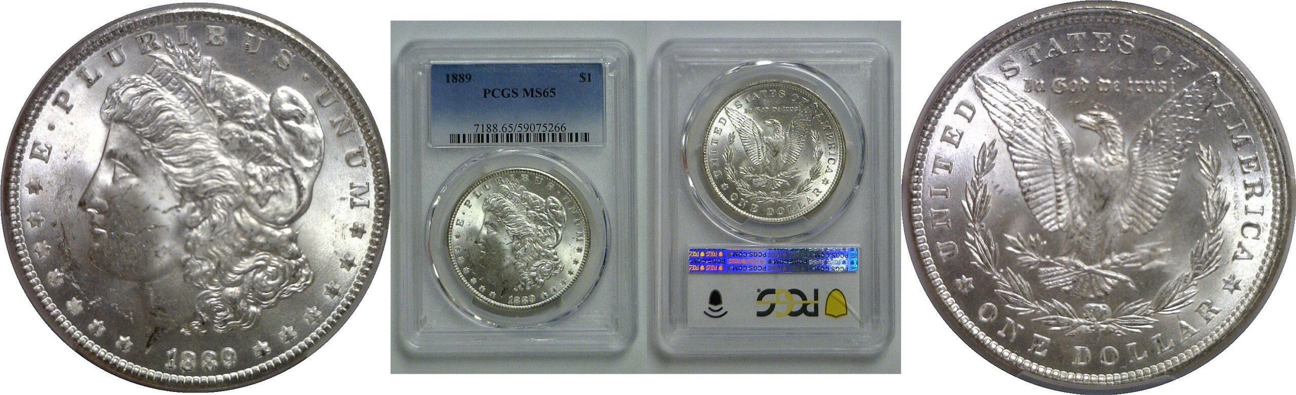 1889 Morgan Dollar   PCGS MS-65
