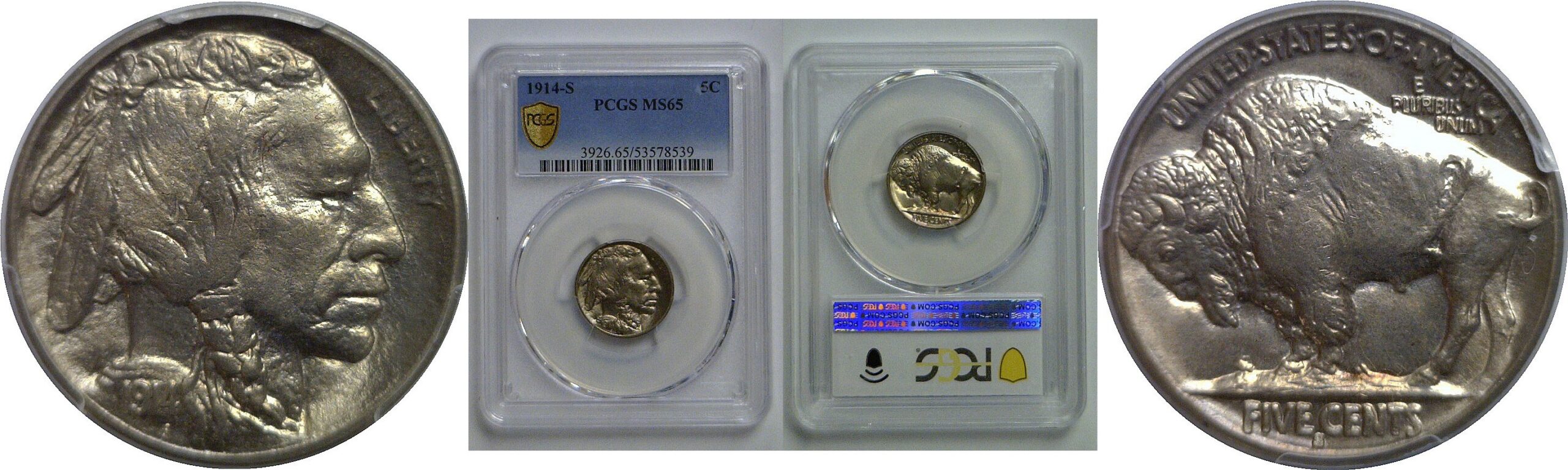 1914-S Buffalo Nickel   PCGS MS-65