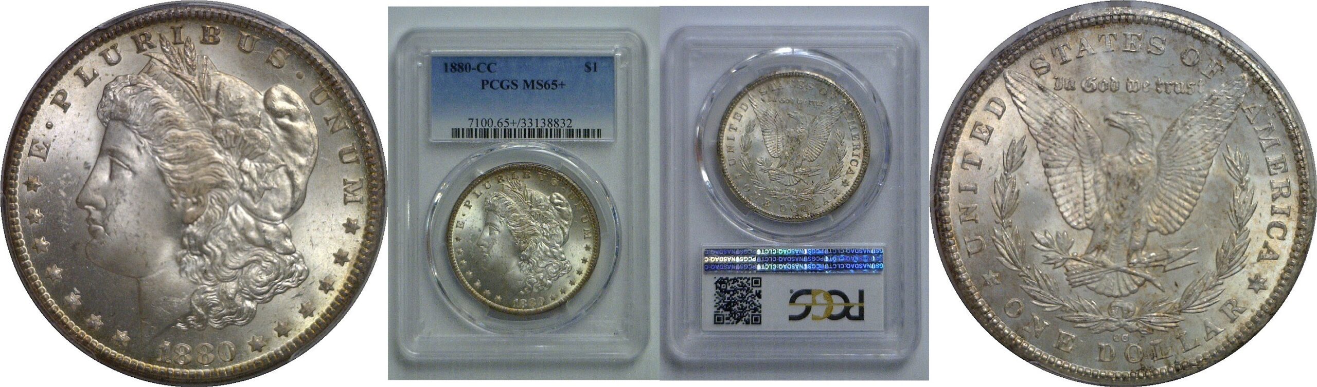 1880-CC Morgan Dollar   PCGS MS-65+
