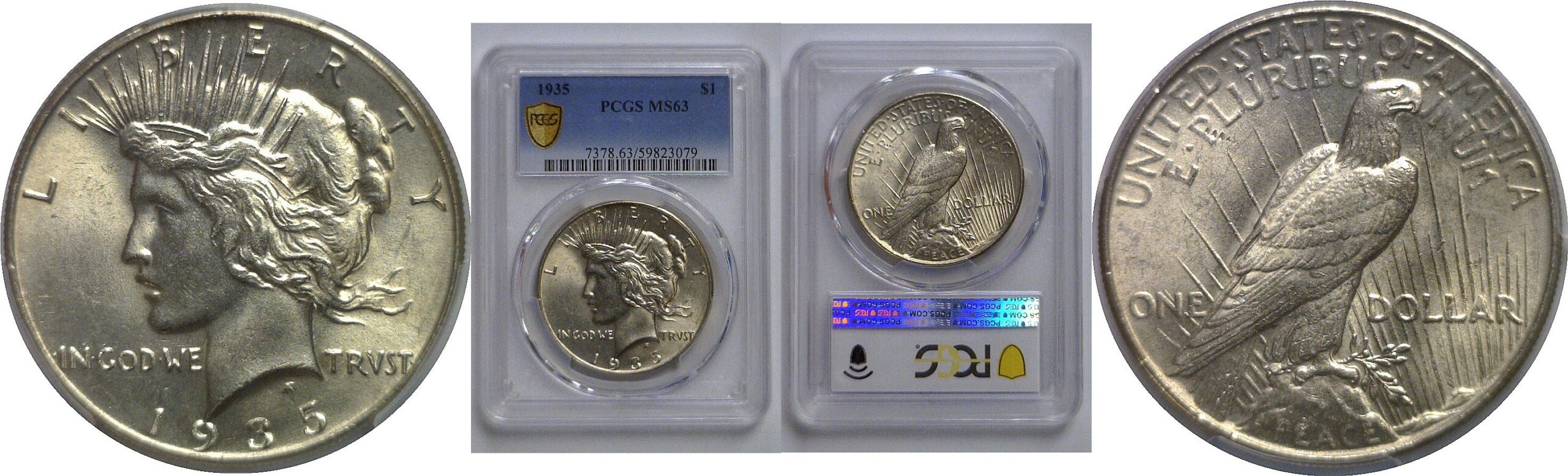 1935 Peace Dollar   PCGS MS-63