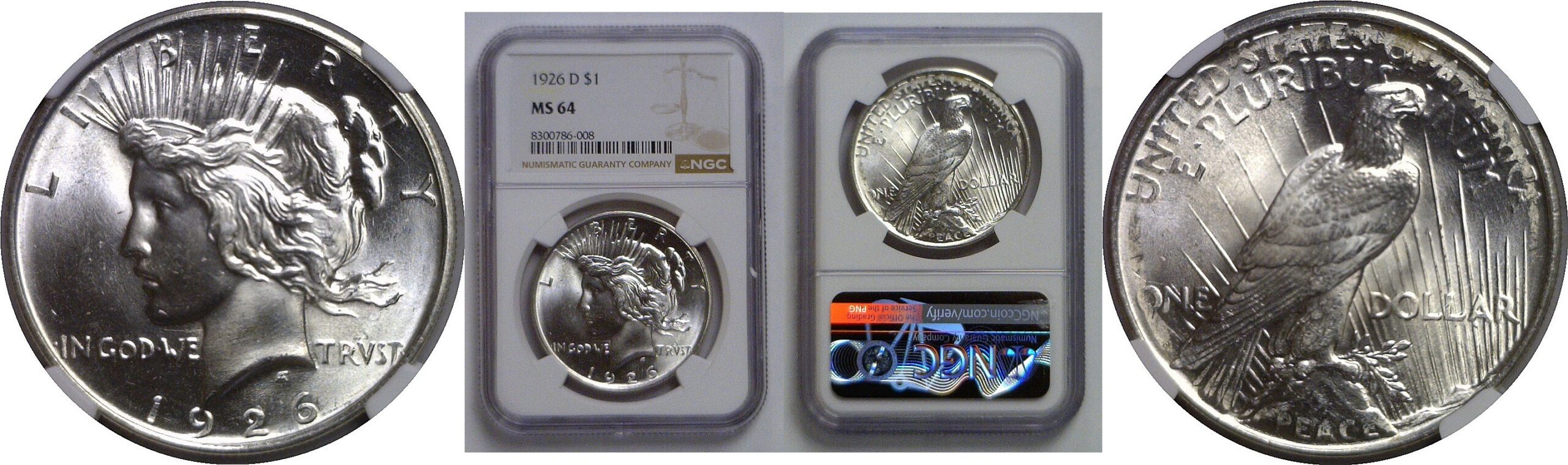 1926-D Peace Dollar   NGC MS-64