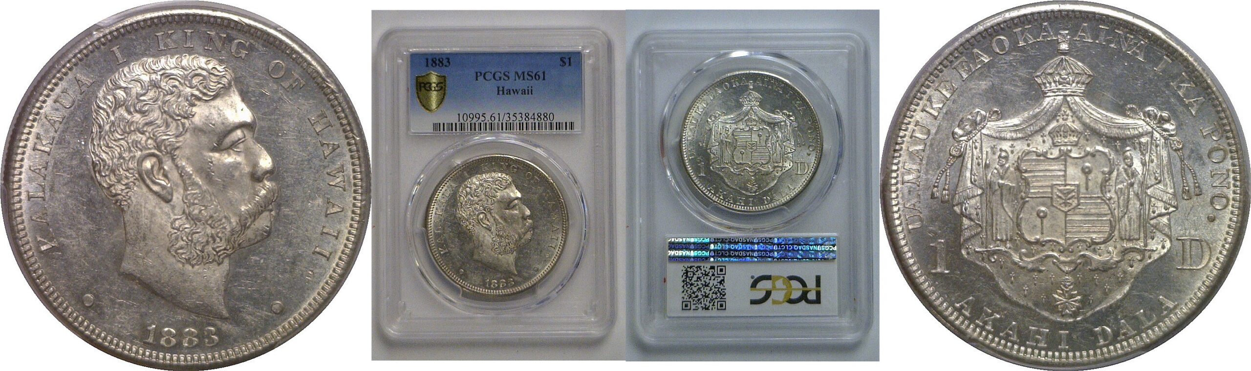 1883 Hawaiian Dollar   PCGS MS-61