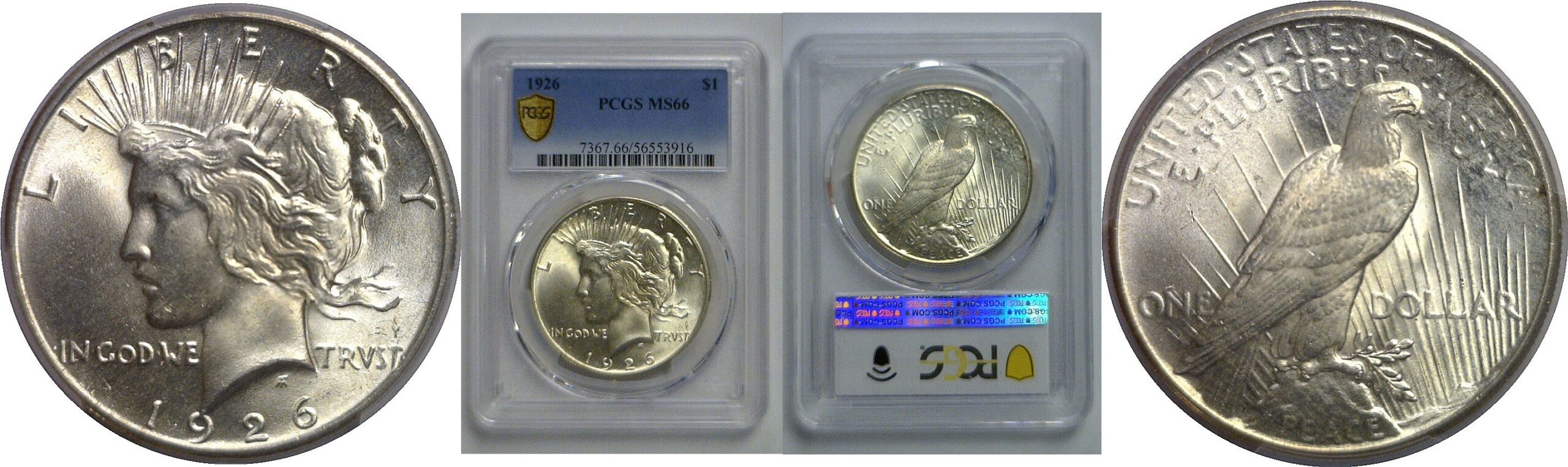 1926 Peace Dollar   PCGS MS-66