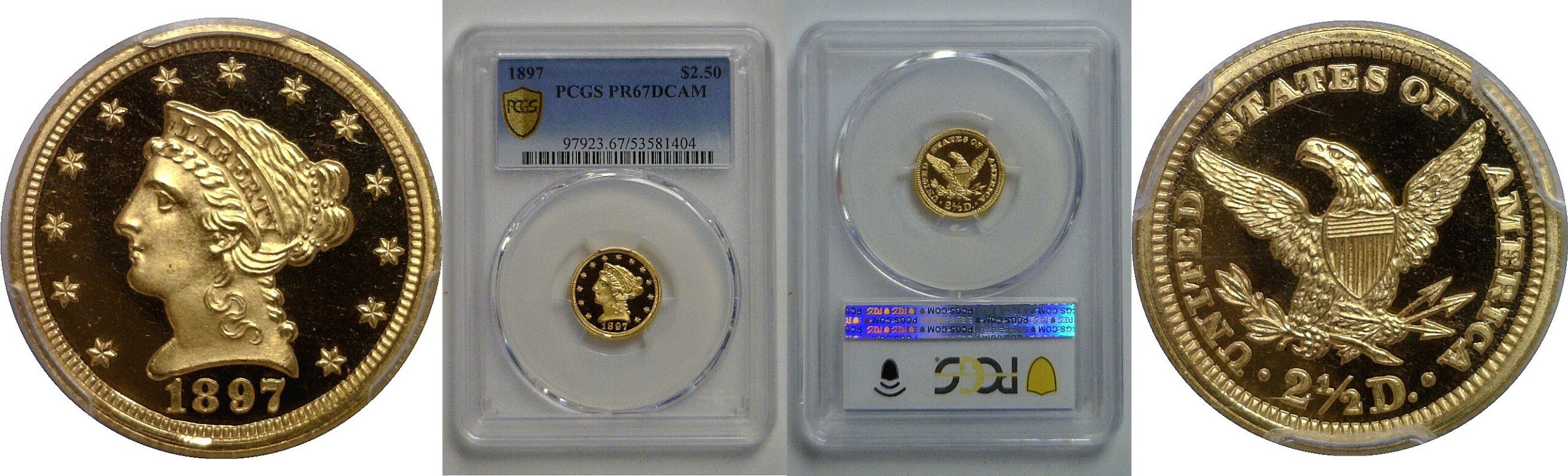 1897 $2 1/2 Liberty   PCGS PR-67 DCAM