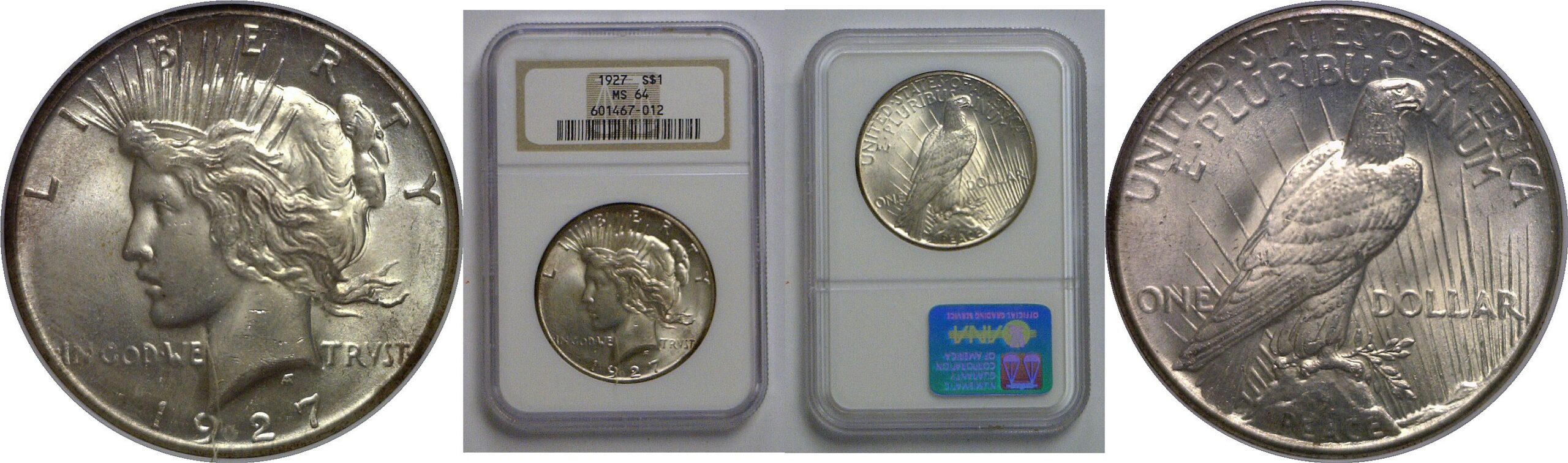 1927 Peace Dollar   NGC MS-64