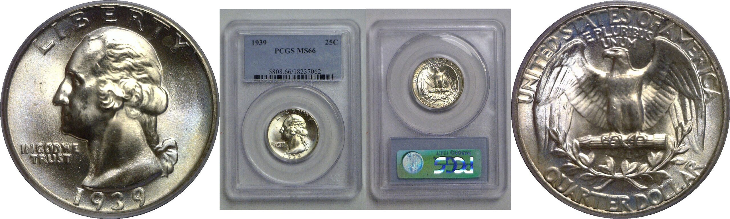 1939 Washington Quarter   PCGS MS-66