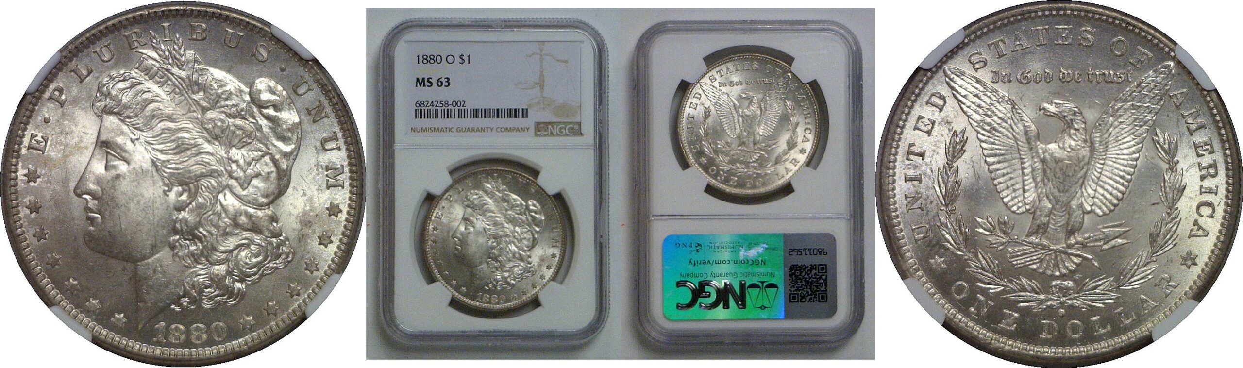 1880-O Morgan Dollar   NGC MS-63