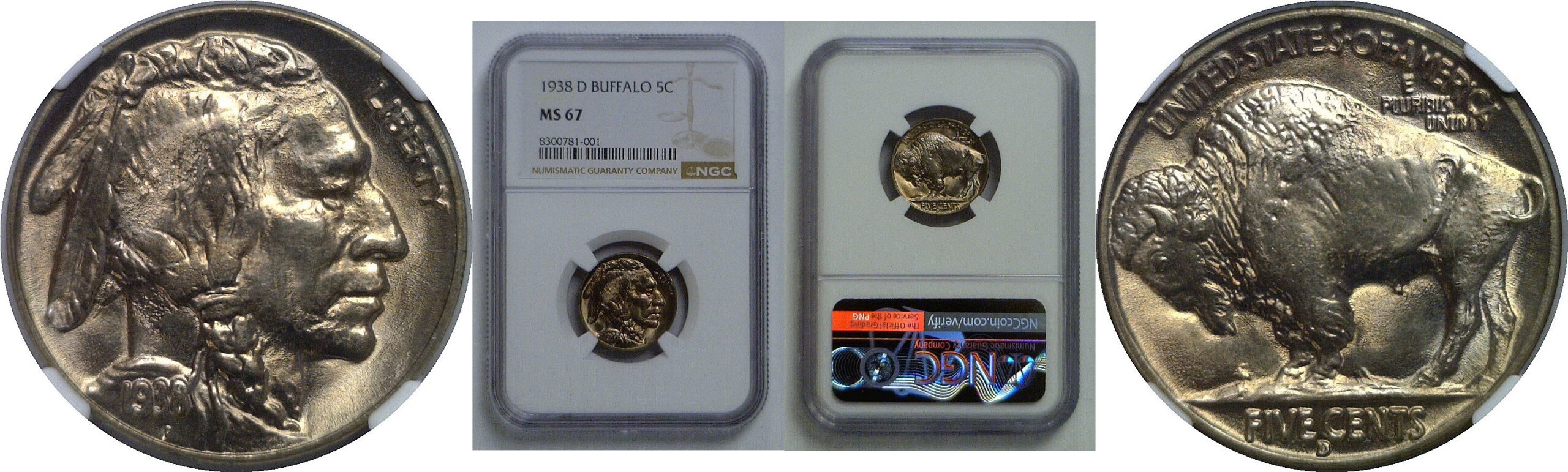 1938-D Buffalo Nickel   NGC MS-67