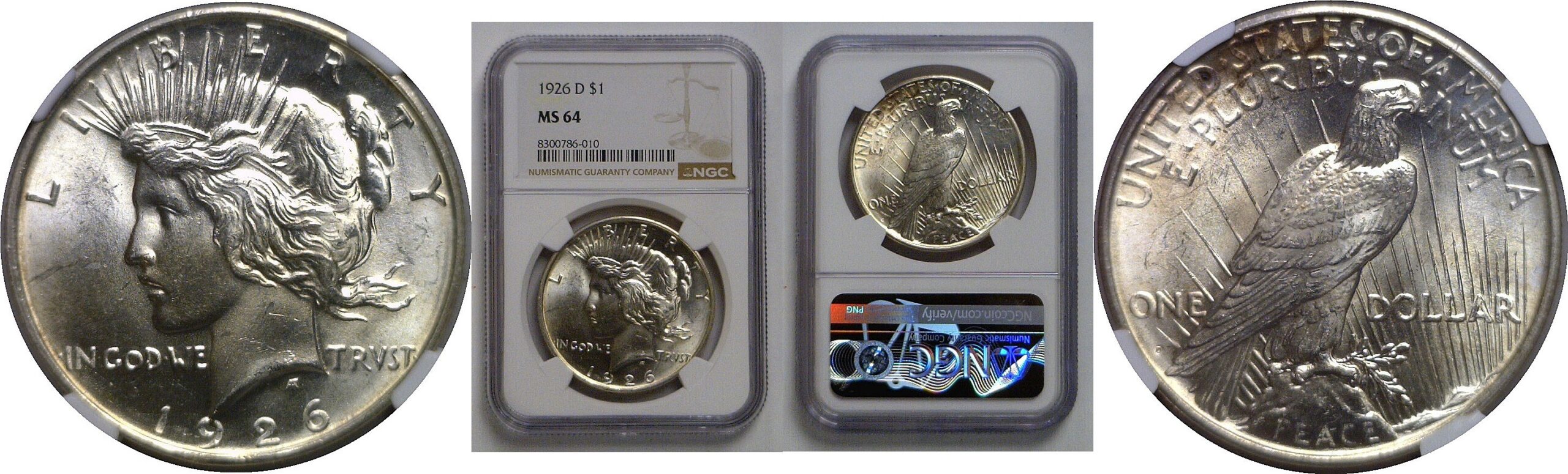 1926-D Peace Dollar   NGC MS-64