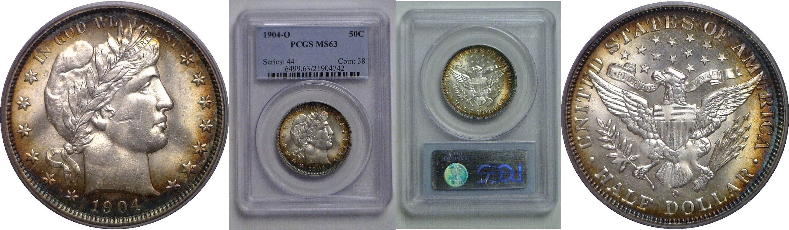 1904-O Barber Half Dollar   PCGS MS-63
