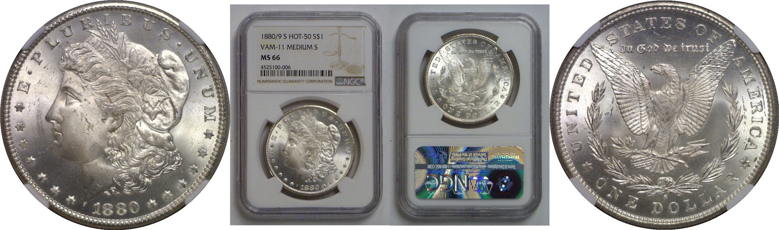 1880/9-S Morgan Dollar   NGC MS-66