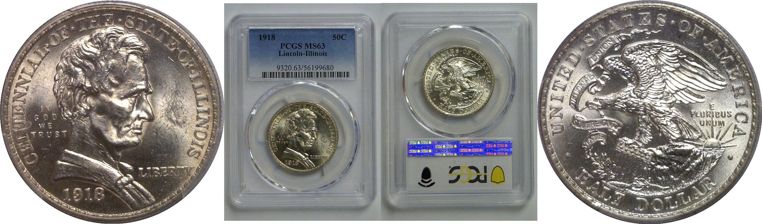 1918 Lincoln Commemorative Half Dollar   PCGS MS-63