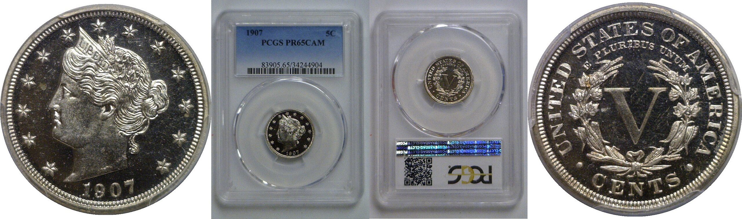 1907 Liberty Nickel   PCGS PR-65 CAM