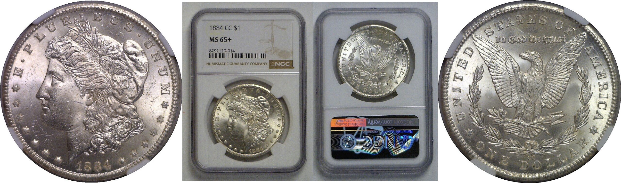 1884-CC Morgan Dollar   NGC MS-65+