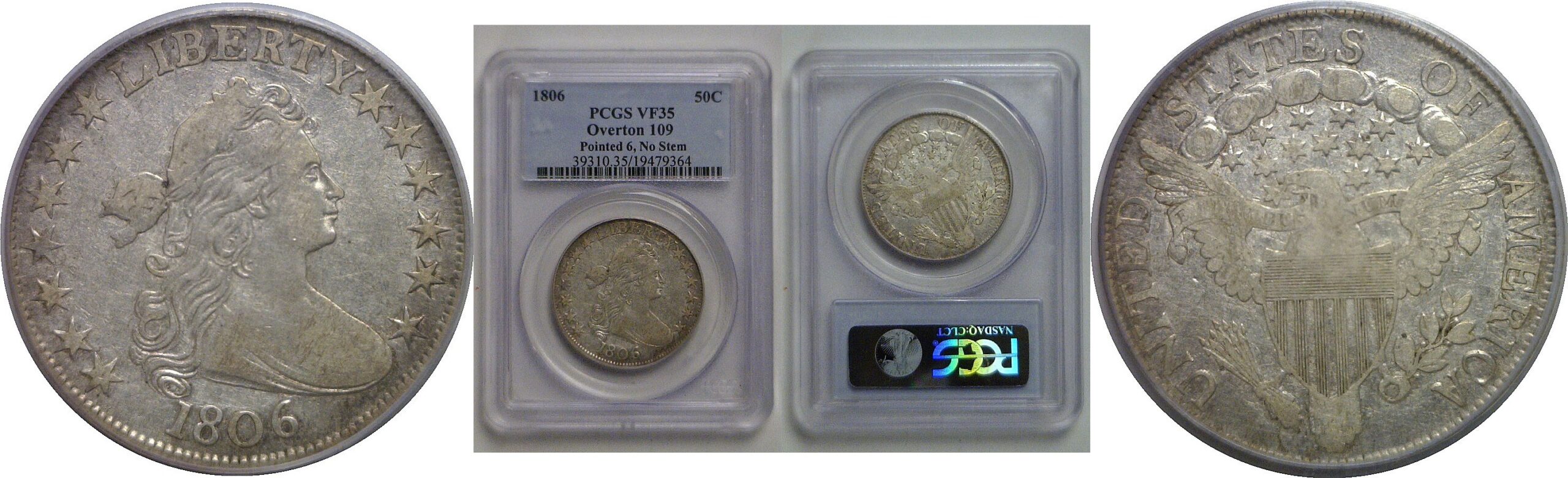 1806 Bust Half Dollar   PCGS VF-35