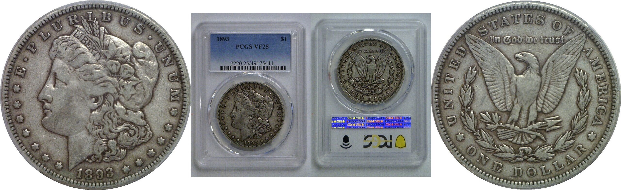 1893 Morgan Dollar   PCGS VF-25