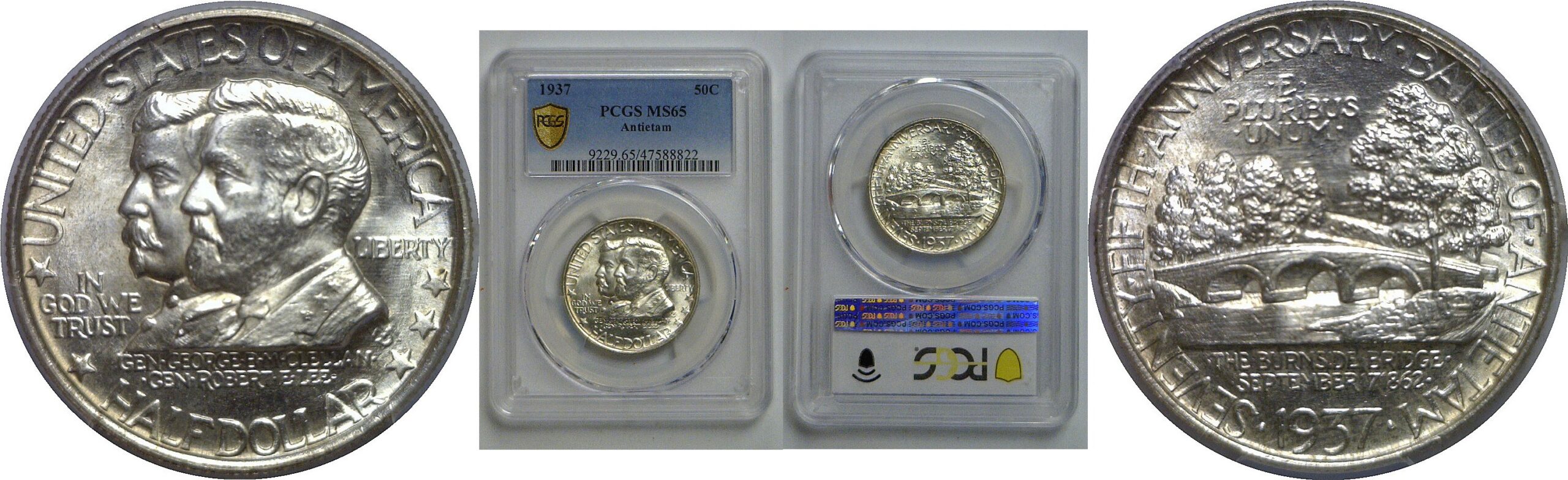 1937 Antietam Commemorative Half Dollar   PCGS MS-65