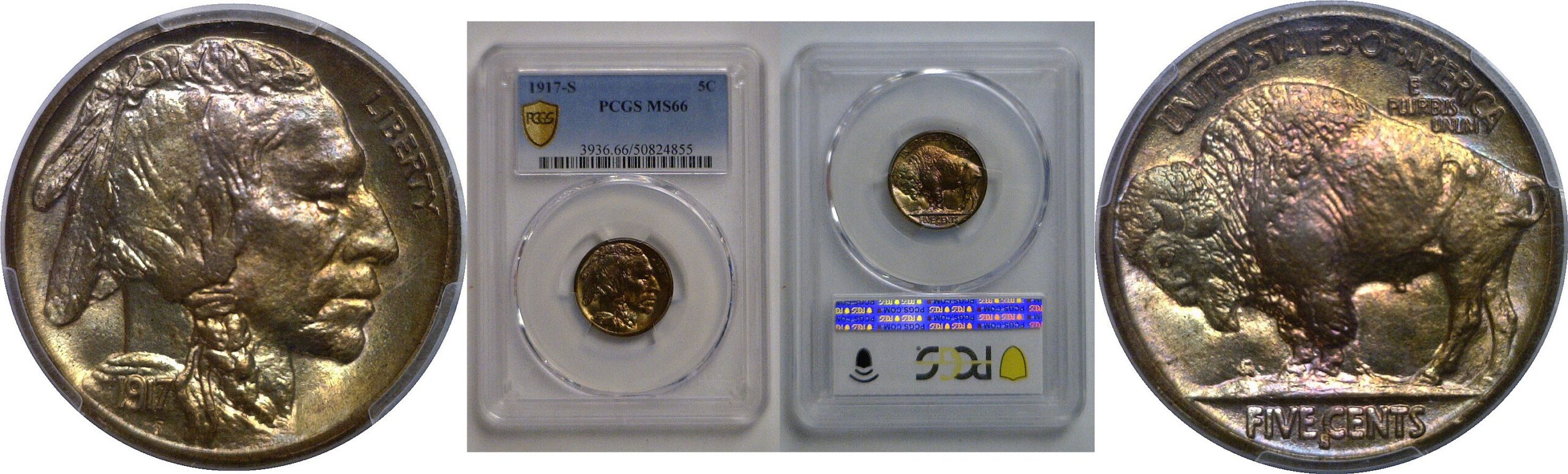 1917-S Buffalo Nickel   PCGS MS-66