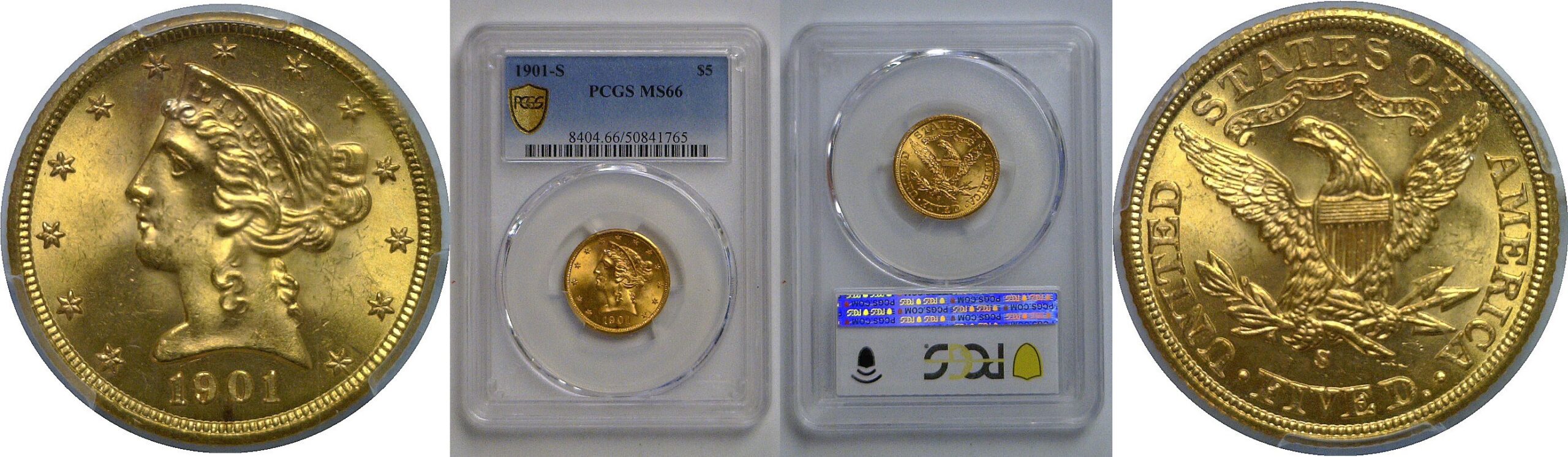 1901-S $5 Liberty   PCGS MS-66