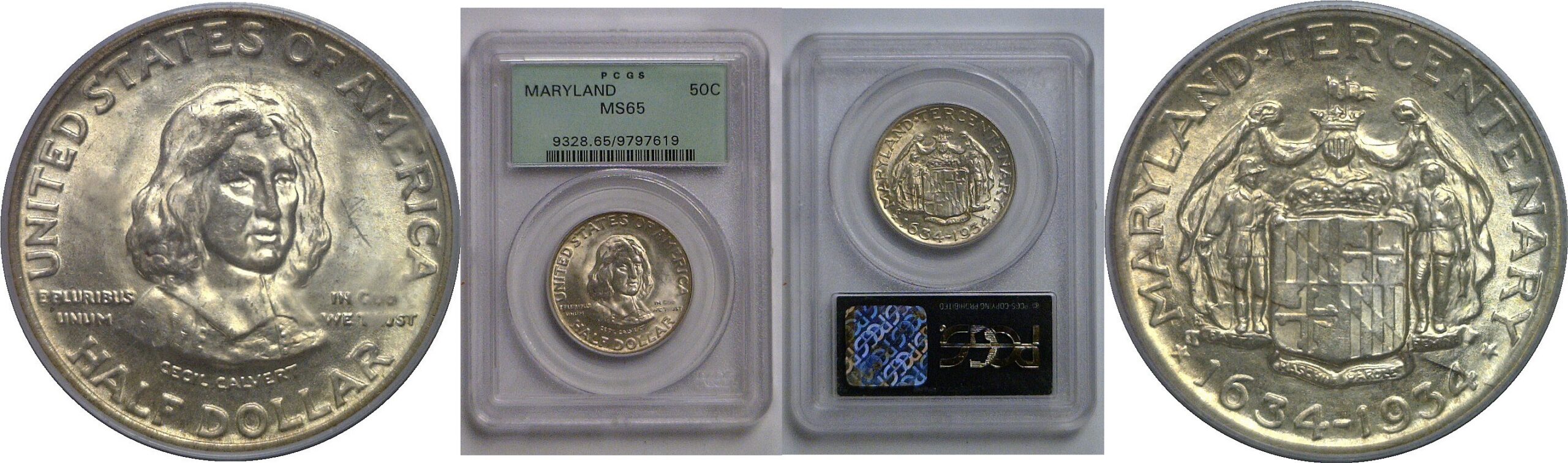 1934 Maryland Commemorative Half Dollar   PCGS MS-65