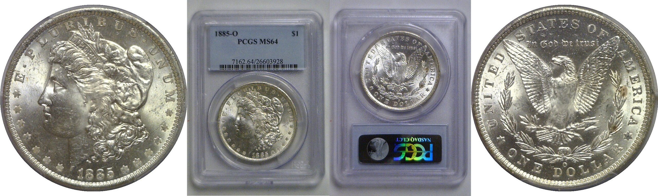 1885-O Morgan Dollar   PCGS MS-64